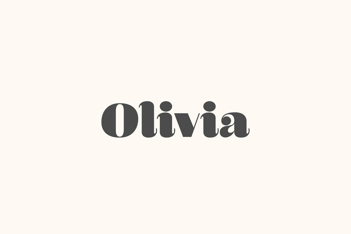Przykład czcionki Olivia